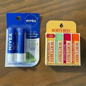 4/$20 Burt’s Bees Freshly Picked & Nivea Lip Balm Moisturizer 6 pack bundle